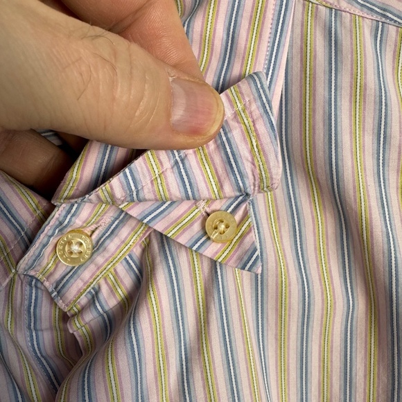 Robert Talbott Men's Long Sleeve Button Up Shirt Single‎ Pocket Multicolor Large - Picture 7 of 14